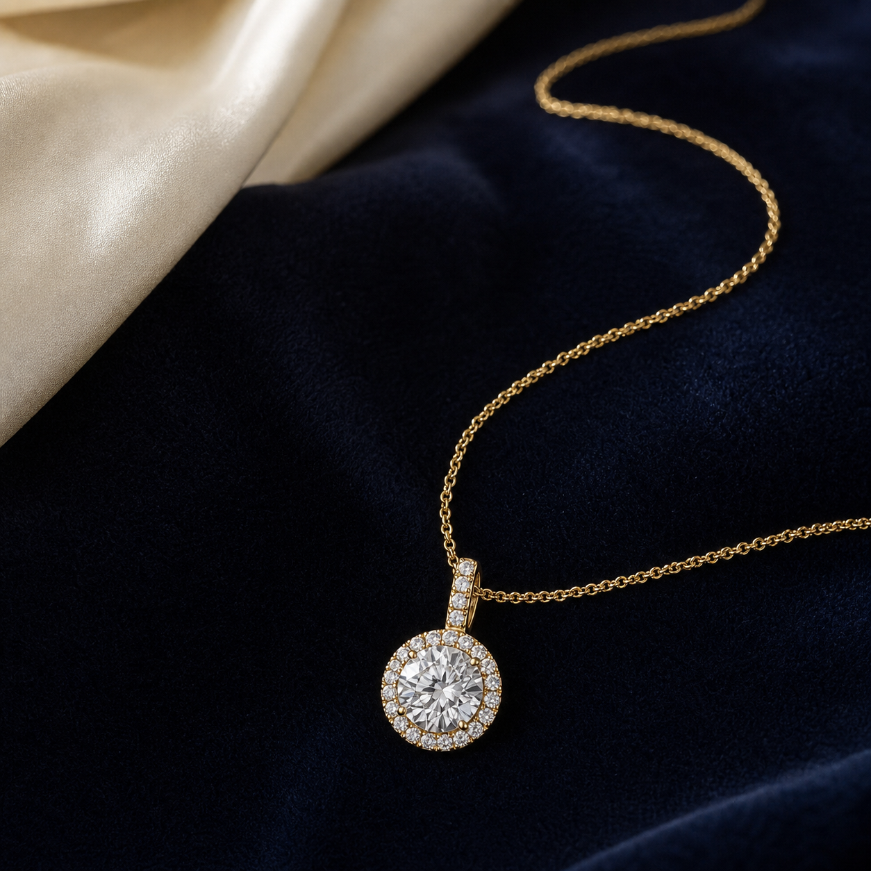 Diamond pendant necklace